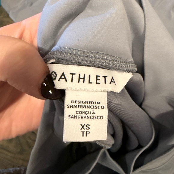 Athleta Seasoft Crewneck & Wide-Leg Pants in color coastline blue size XS - Picture 5 of 13